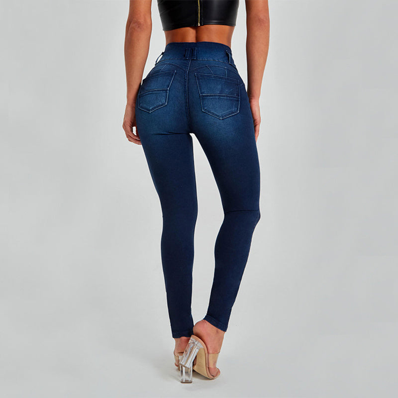 High Waist Stretch Hip Lifting Jeans