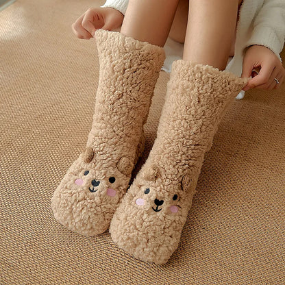 Winter Fleece Fluffy Dog Slipper Socks