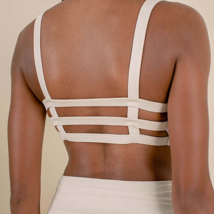 Yoga Suit Backless Spaghetti Straps Backless Bra And Pants