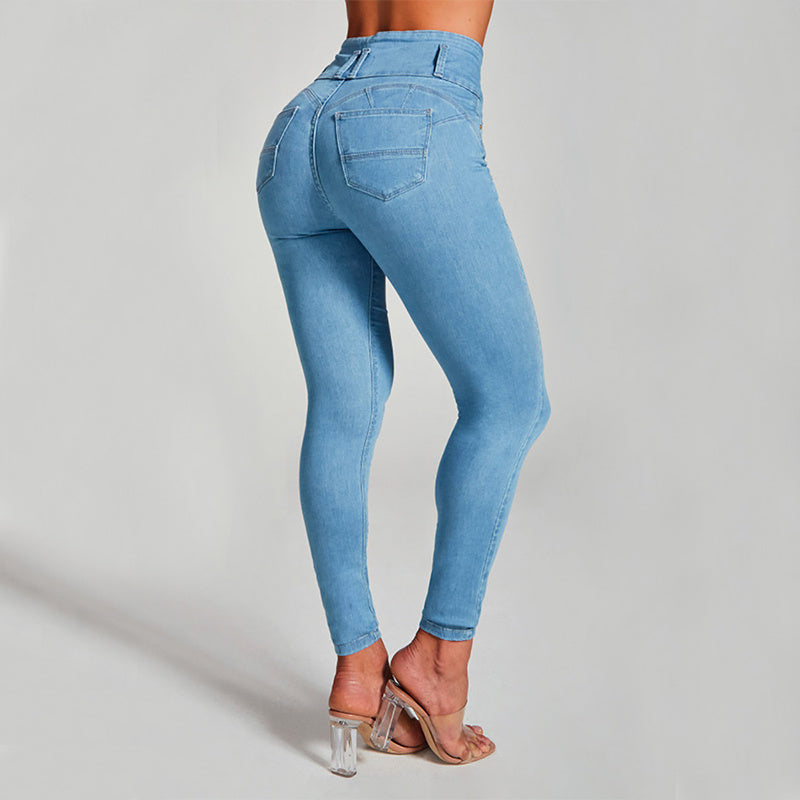 High Waist Stretch Hip Lifting Jeans