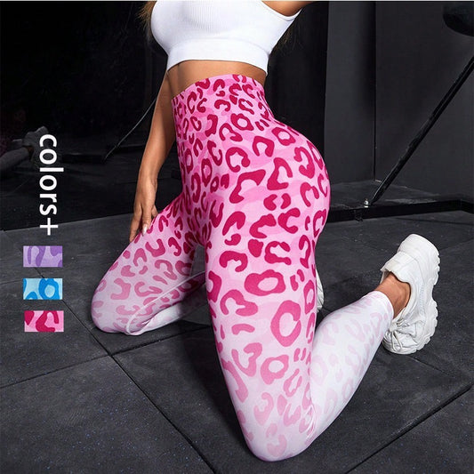 Seamless Cheetah High Waist Hip Lifting Yoga Pants