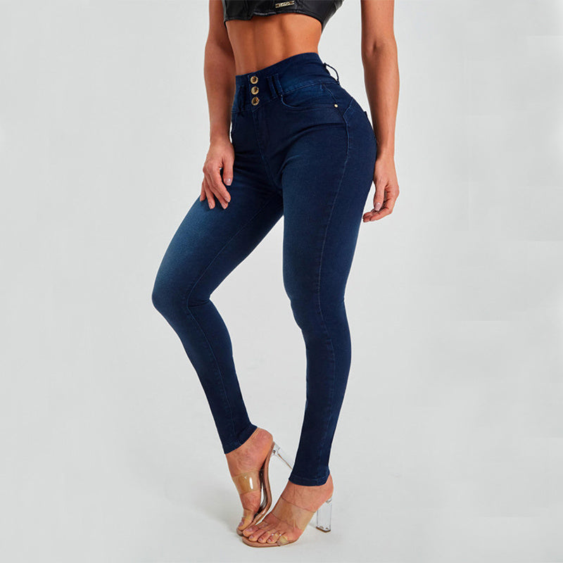 High Waist Stretch Hip Lifting Jeans