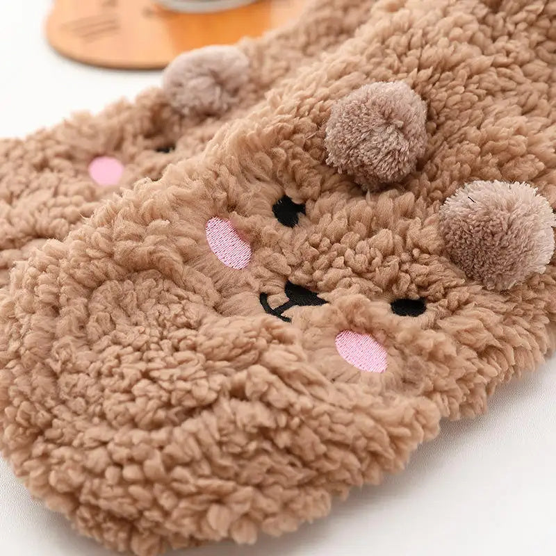 Winter Fleece Fluffy Dog Slipper Socks