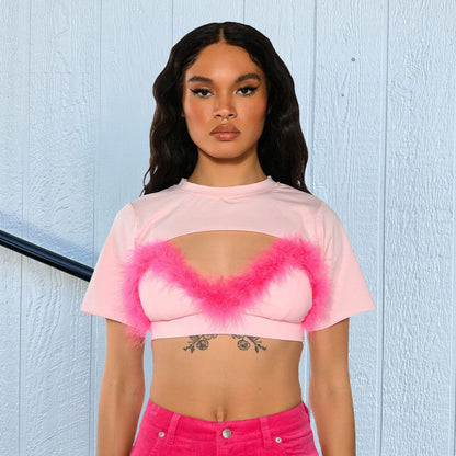 Feather Two-piece T-shirt