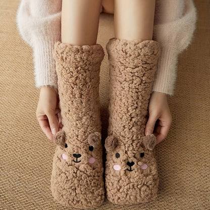 Winter Fleece Fluffy Dog Slipper Socks