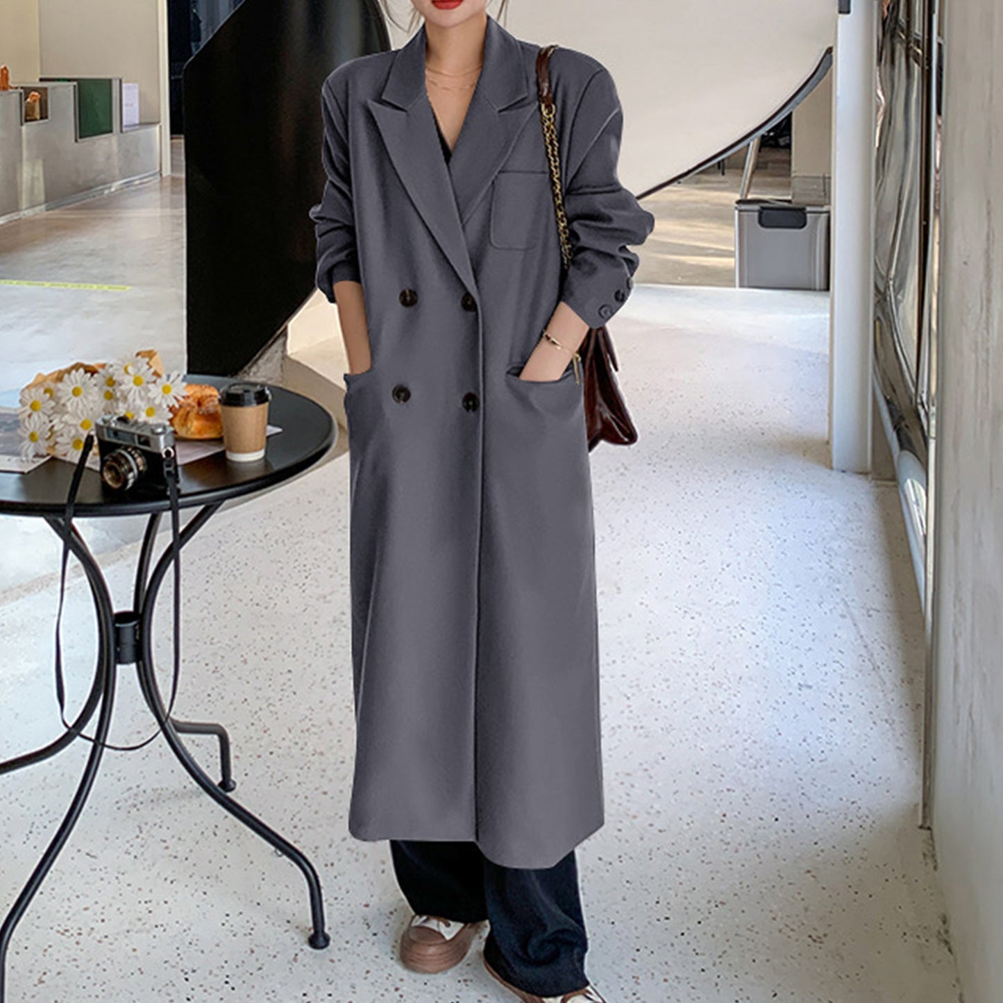 Womens Long Trench Coat