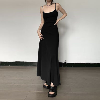 High-Waist Slimming Strap Dress